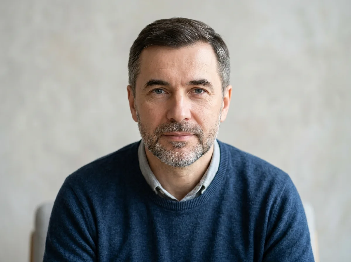 Аватар пациента Андрея Л., мужчина средних лет, нейтральный фон